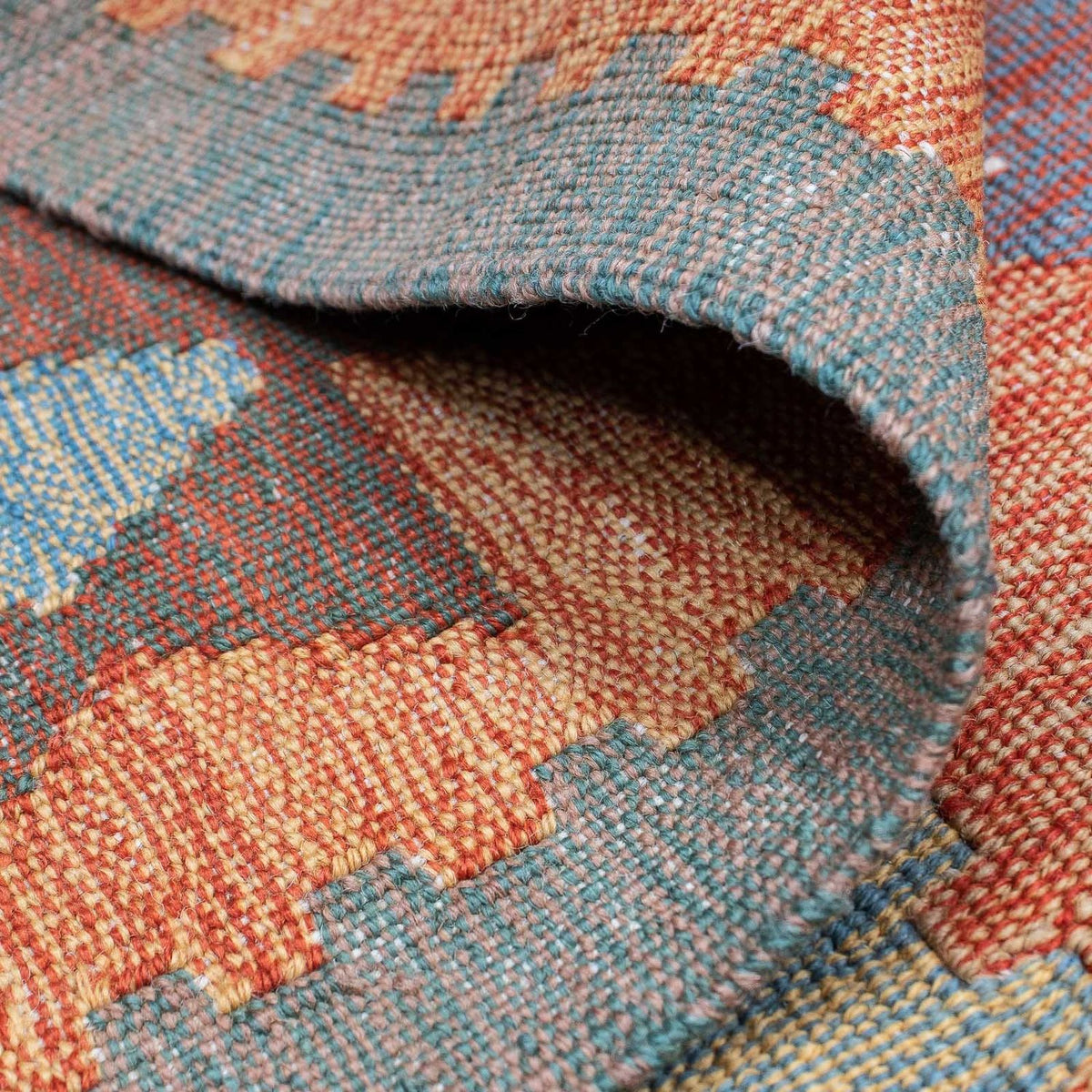 Kelim matta - trendig - 203 x 150 cm - flerfärgad