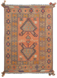 Kelim Carpet - orientalisk matta - 211 x 148 cm - flerfärgad