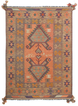 Kelim Carpet - orientalisk matta - 211 x 148 cm - flerfärgad