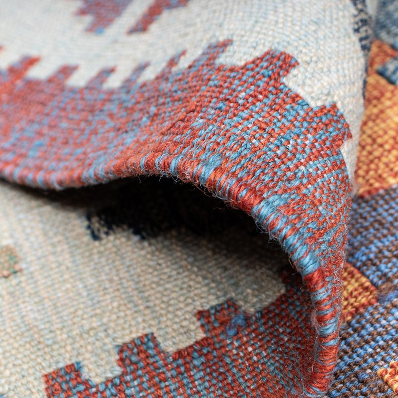 Kelim matta - trendig - 211 x 161 cm - flerfärgad