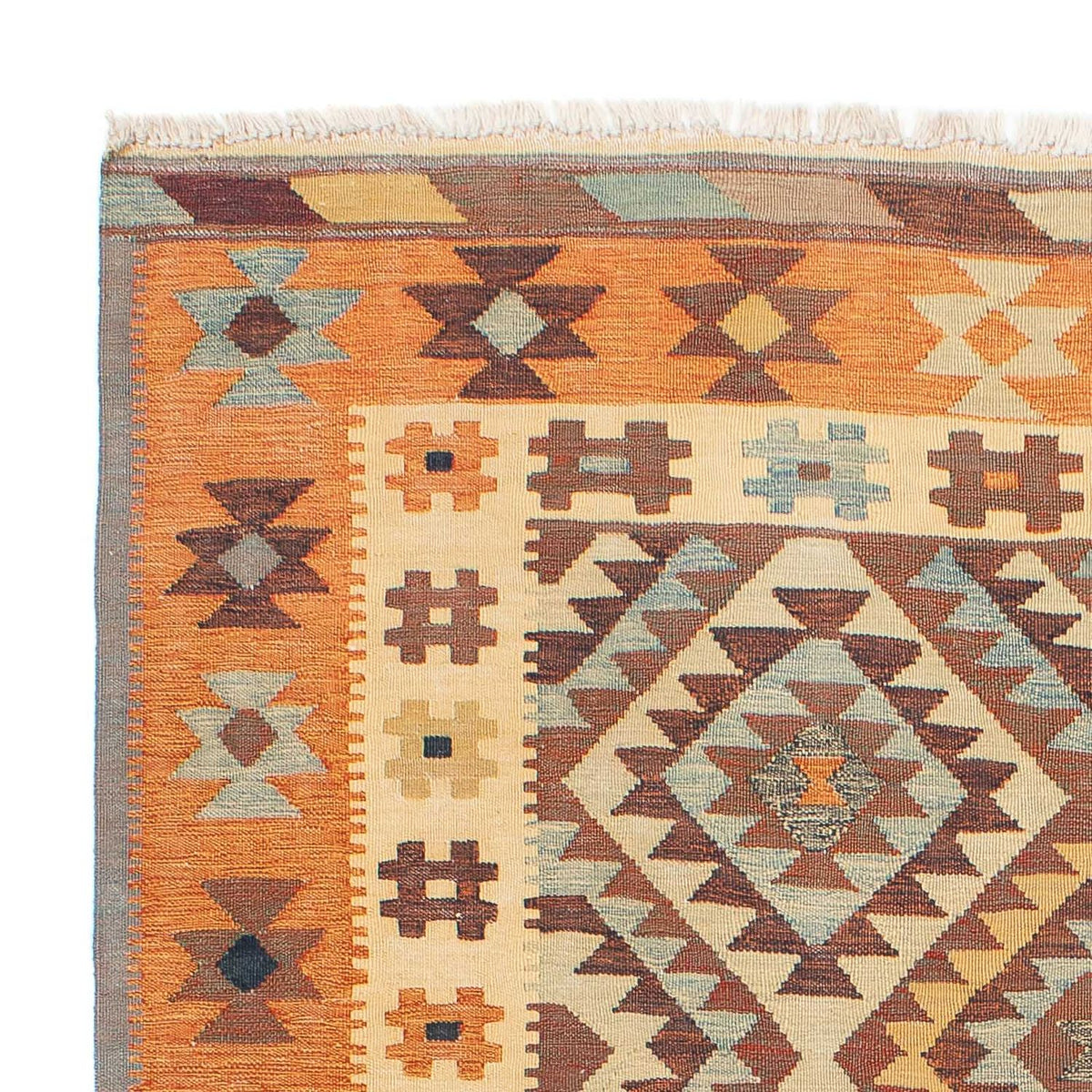 Kelim Carpet - orientalisk matta - 200 x 146 cm - flerfärgad