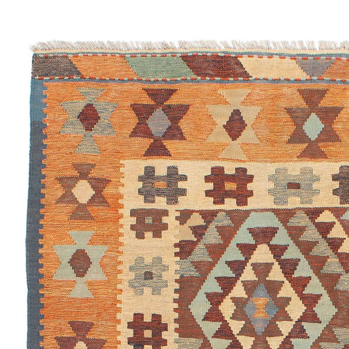 Kelim Carpet - orientalisk matta - 208 x 150 cm - flerfärgad