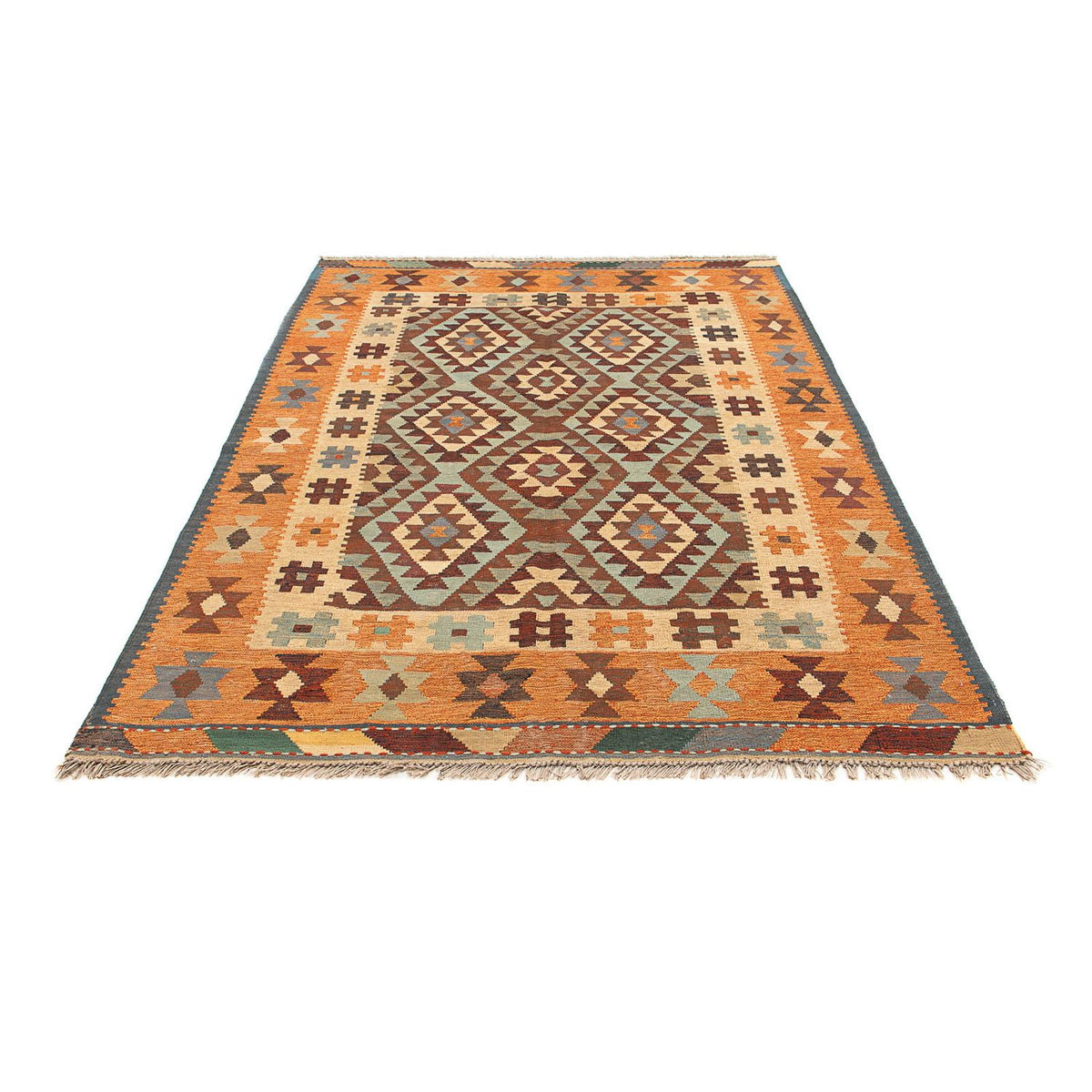 Kelim Carpet - orientalisk matta - 208 x 150 cm - flerfärgad