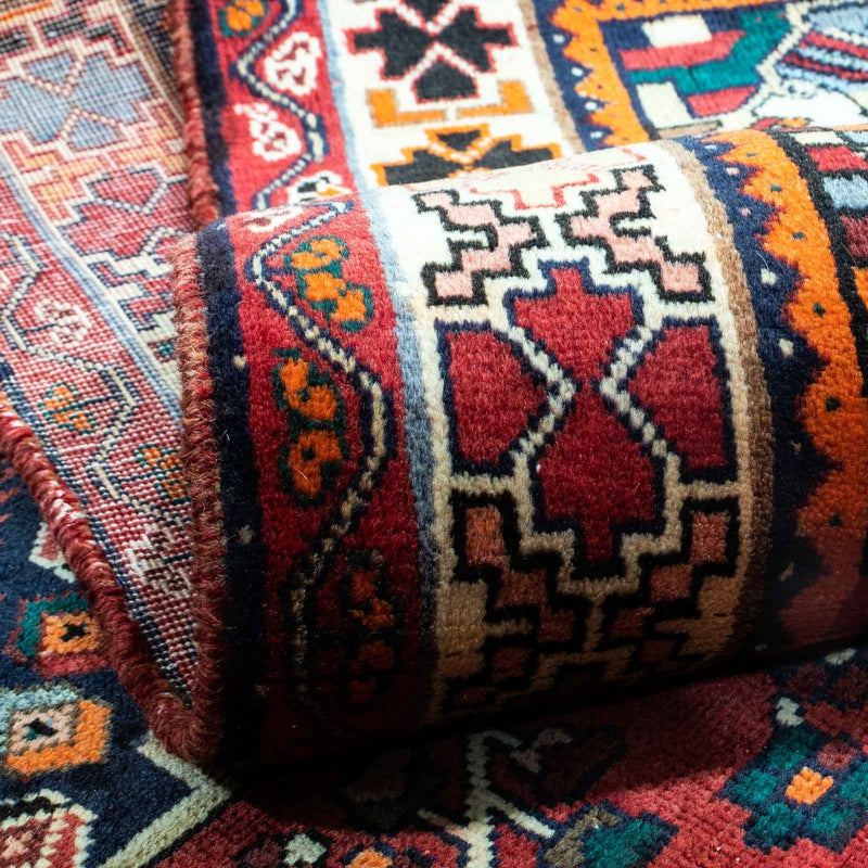 Persisk matta - Nomadic - 255 x 163 cm - mörkröd