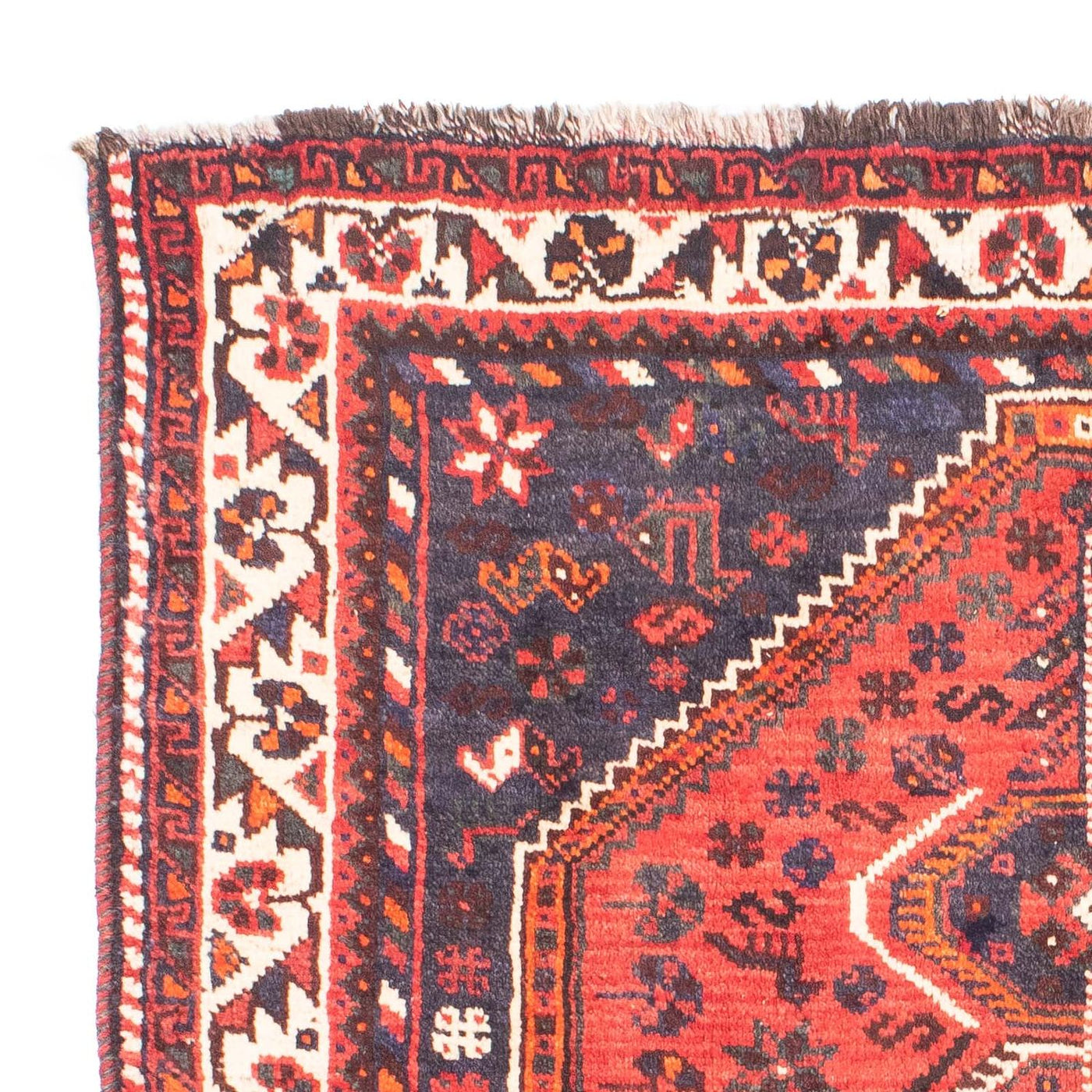 Persisk matta - Nomadic - 155 x 116 cm - mörkröd