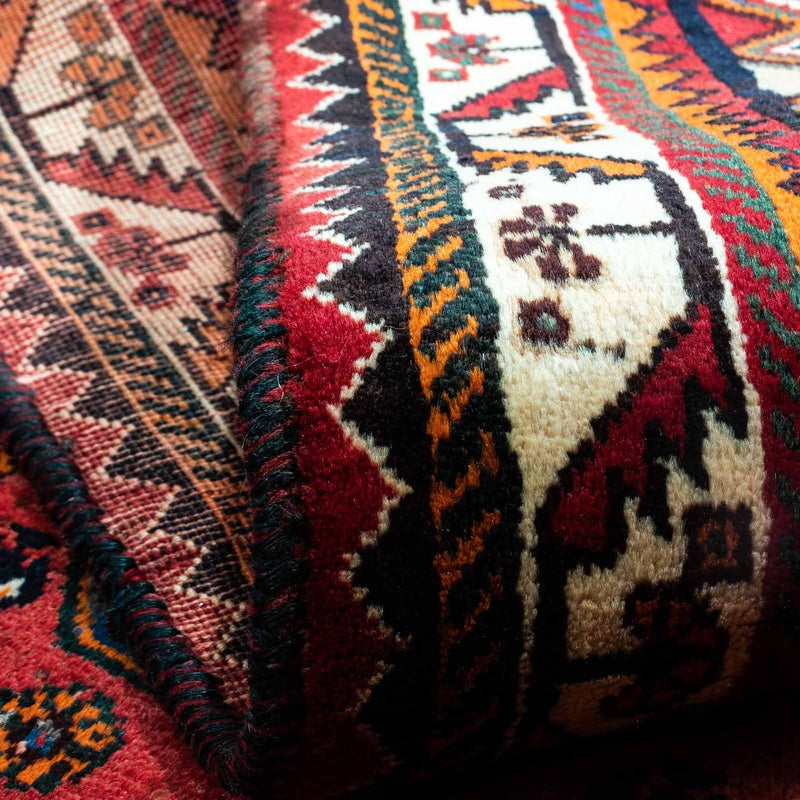 Persisk matta - Nomadic - 251 x 168 cm - mörkröd