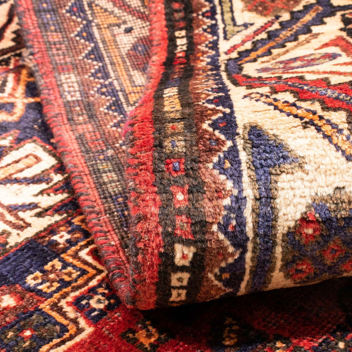 Persisk matta - Nomadic - 162 x 105 cm - mörkröd