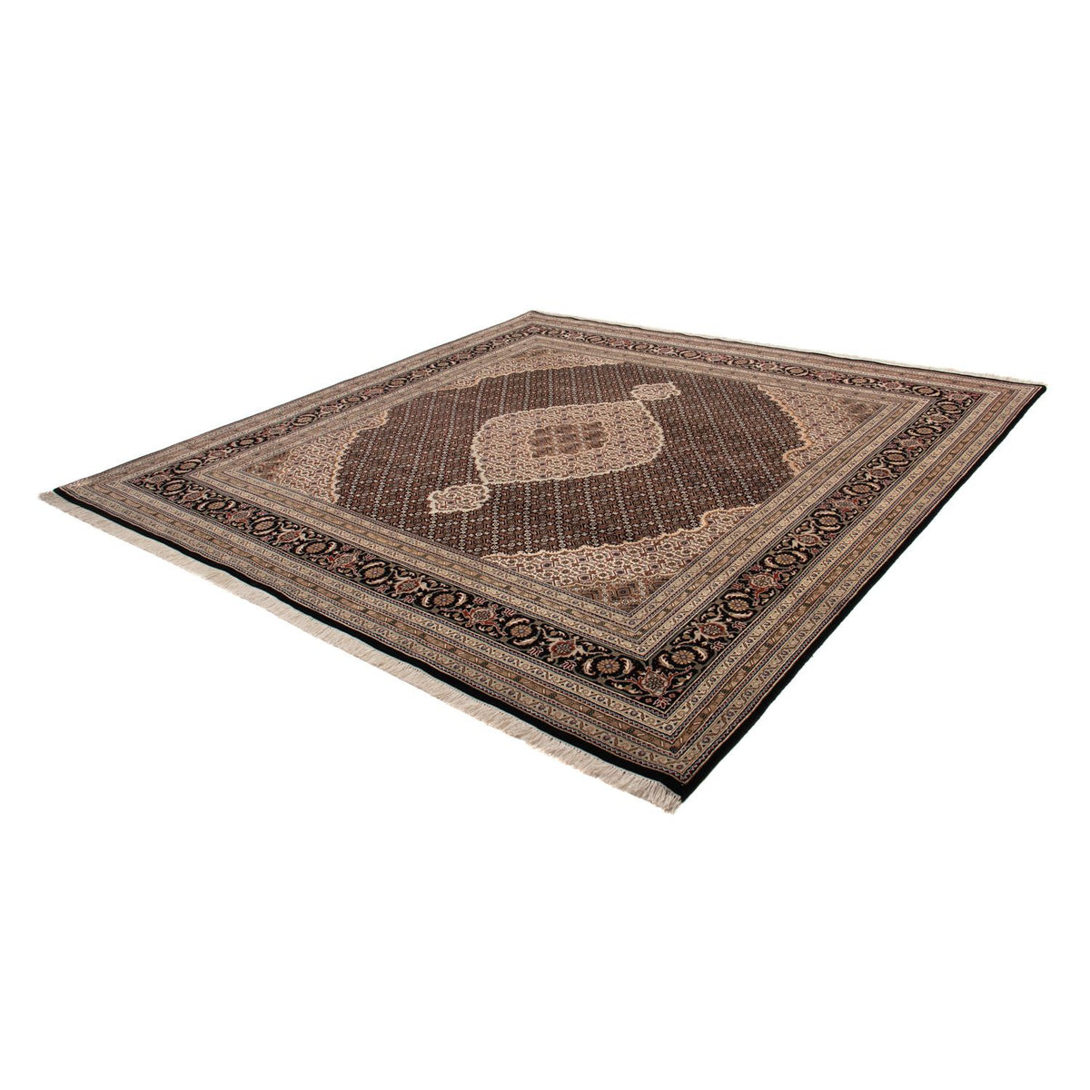 Persisk matta - Tabriz - 252 x 251 cm - mörkblå