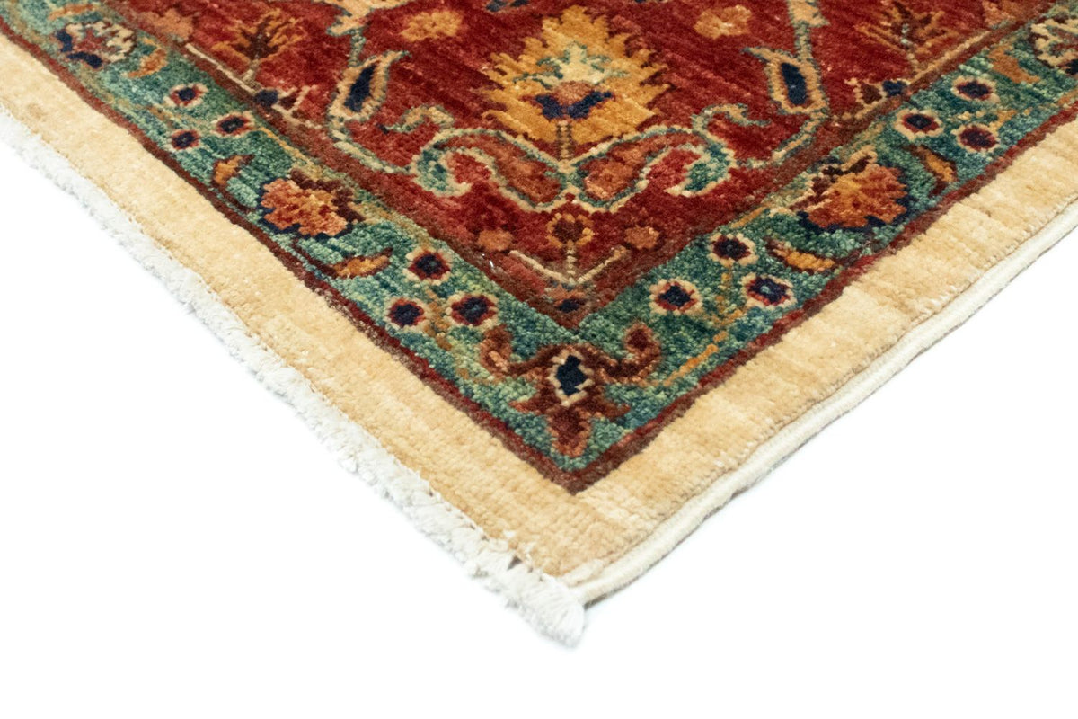 Afghansk matta - 199 x 156 cm - beige