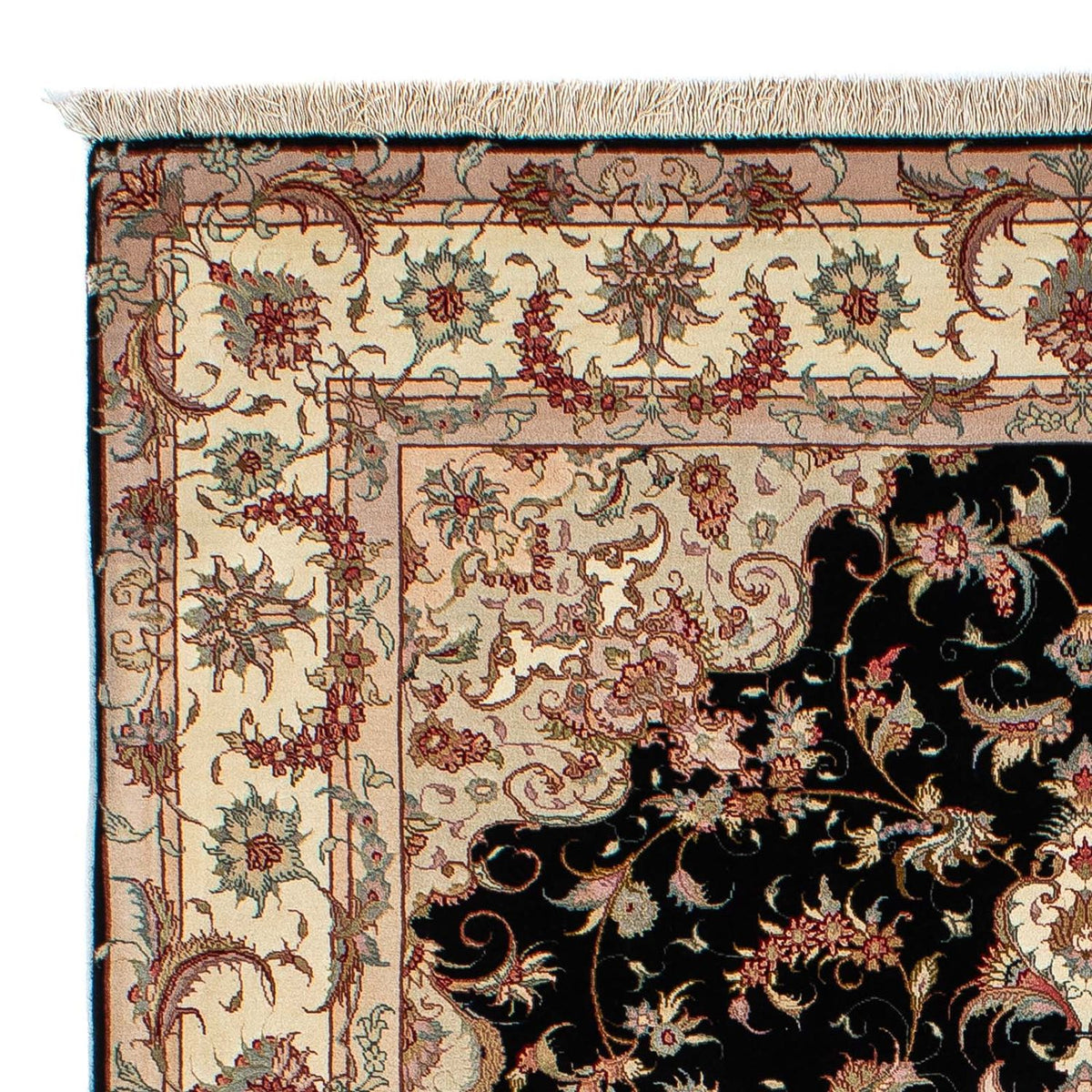 Persisk matta - Tabriz - 213 x 152 cm - mörkblå