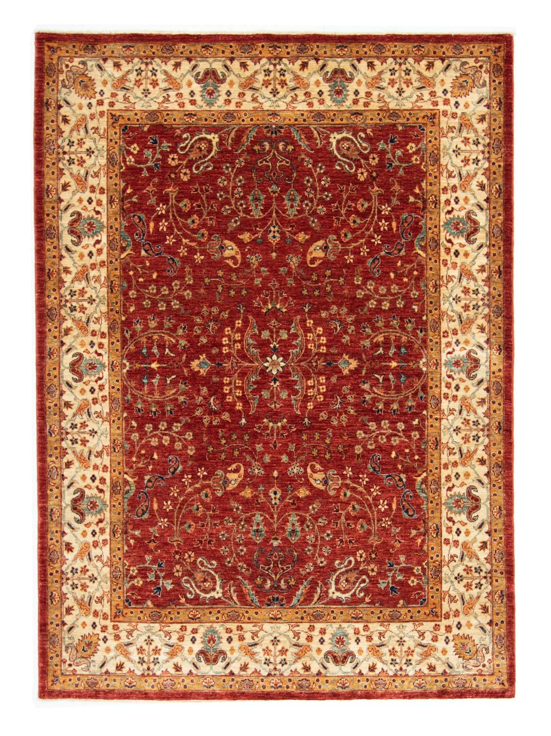 Afghansk matta - 207 x 149 cm - röd