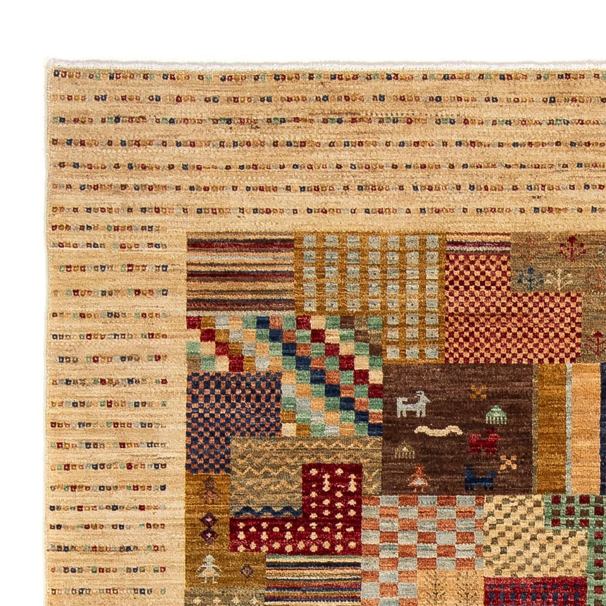 Gabbeh-matta - Loribaft Persian - 238 x 170 cm - ljusbrun