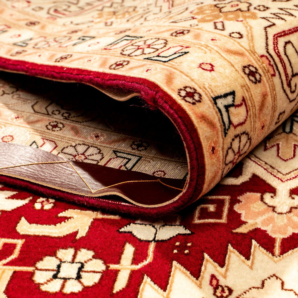 Persisk matta - Tabriz - Royal - 360 x 253 cm - mörkröd