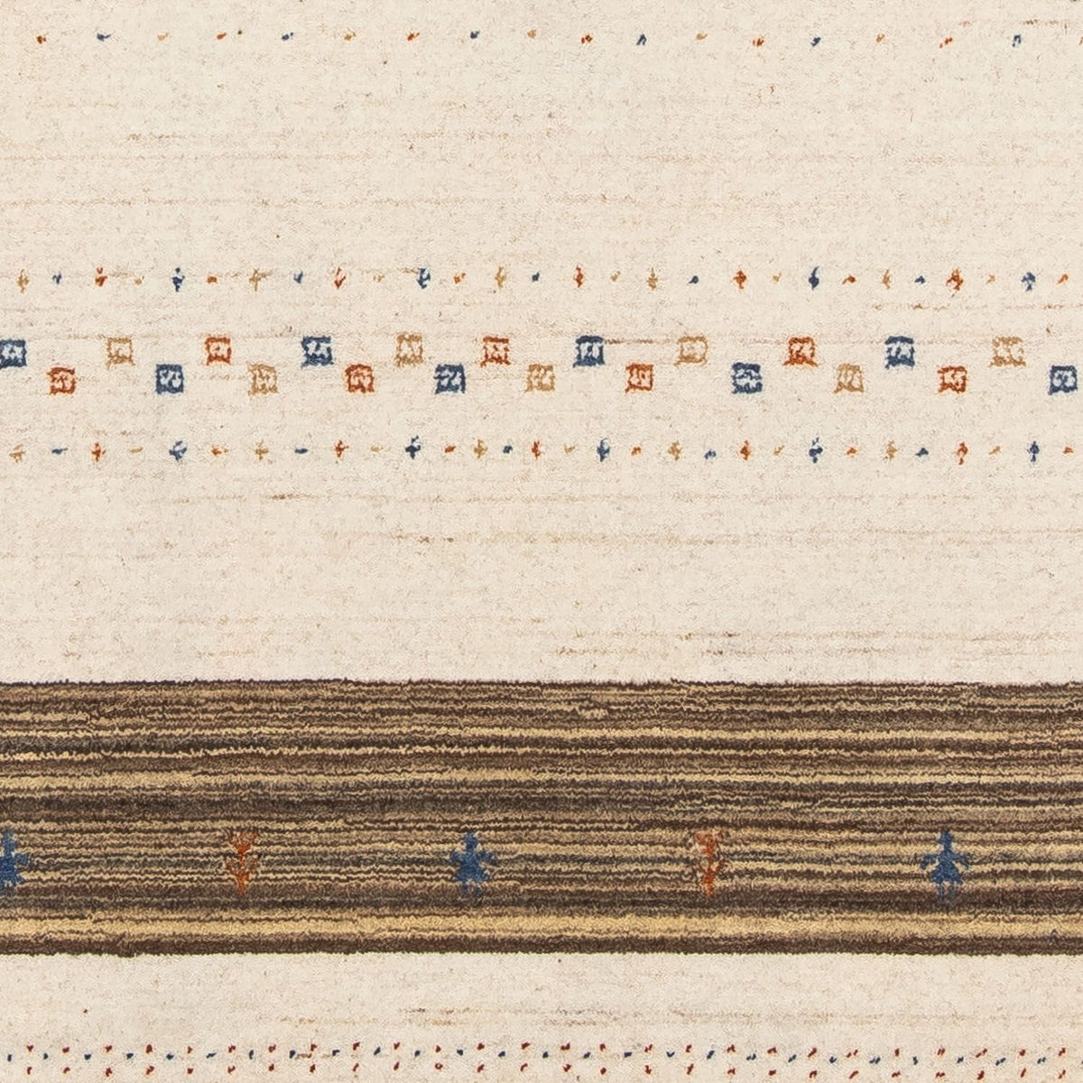 Gabbeh-matta - Loribaft Persian - 205 x 142 cm - mörkbrun