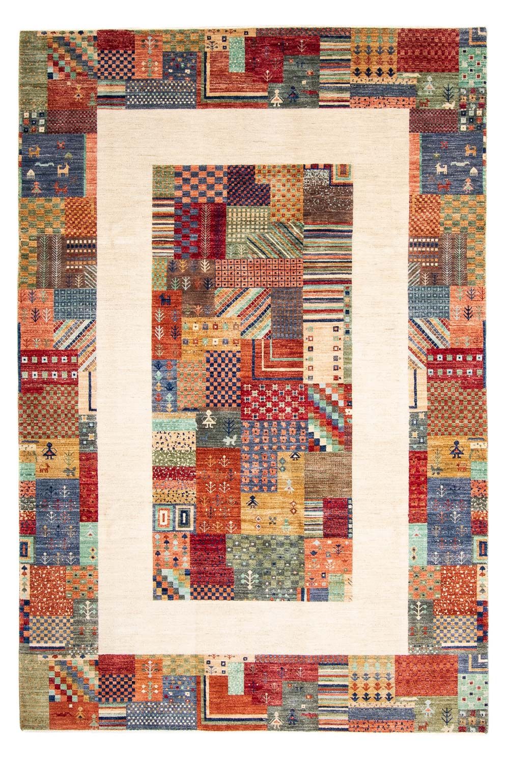Gabbeh-matta - Loribaft Persian - 299 x 198 cm - flerfärgad