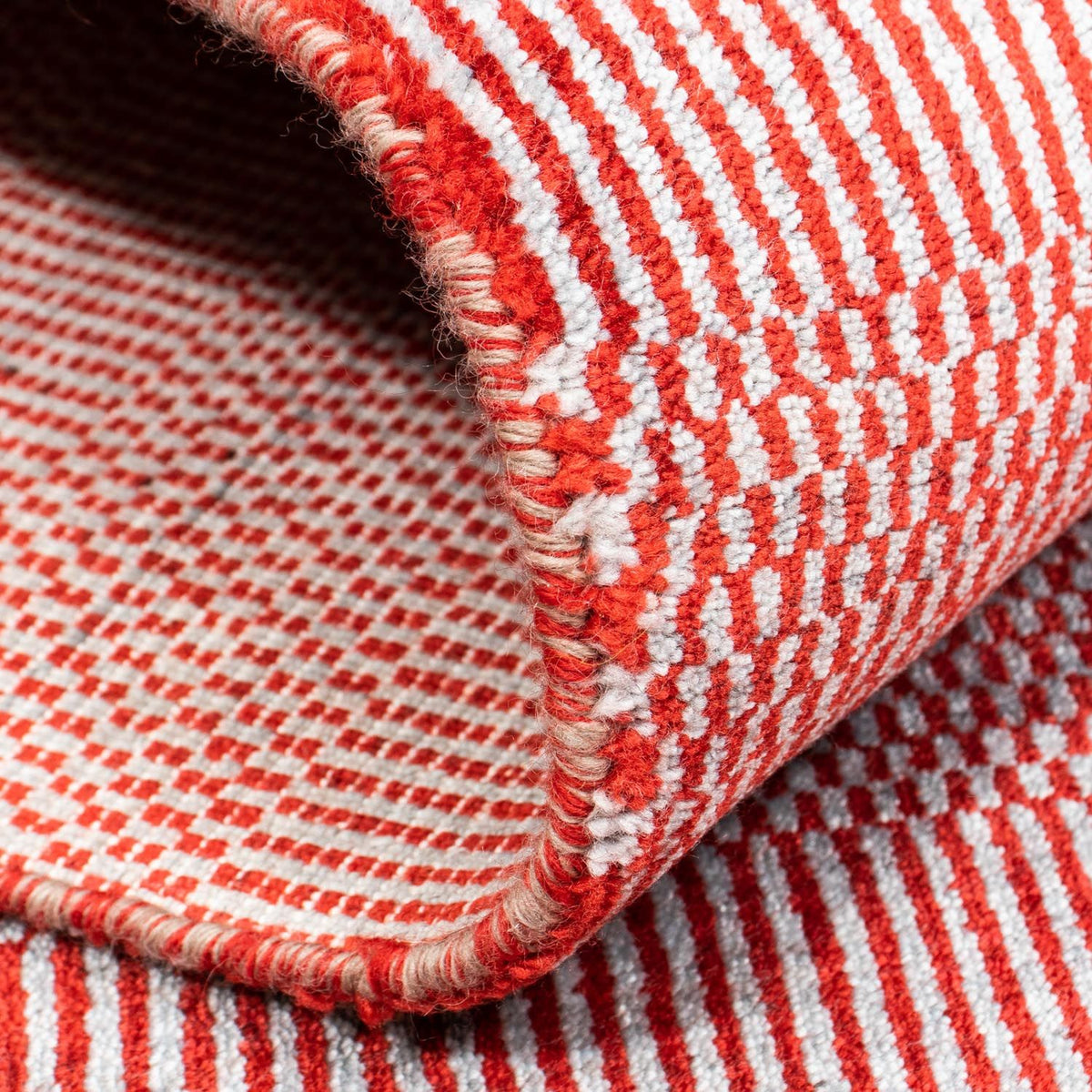 Designermatta - 201 x 142 cm - röd