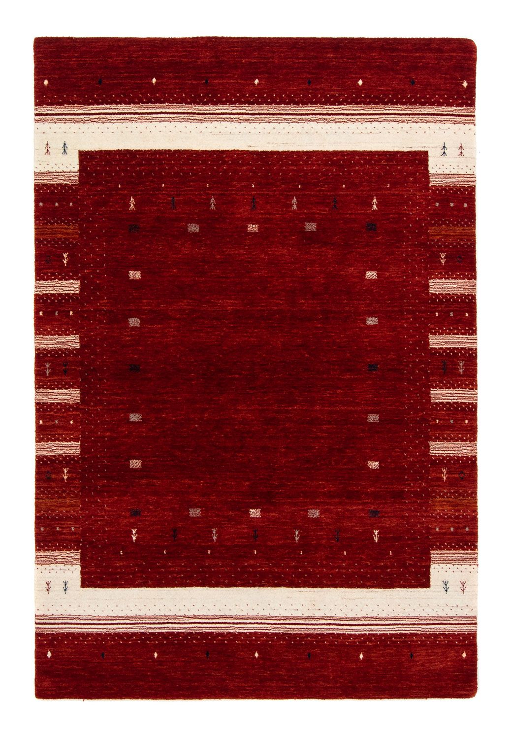 Gabbeh-matta - Loribaft Persian - 204 x 140 cm - röd