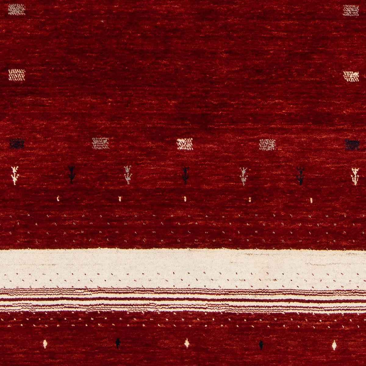 Gabbeh-matta - Loribaft Persian - 204 x 140 cm - röd