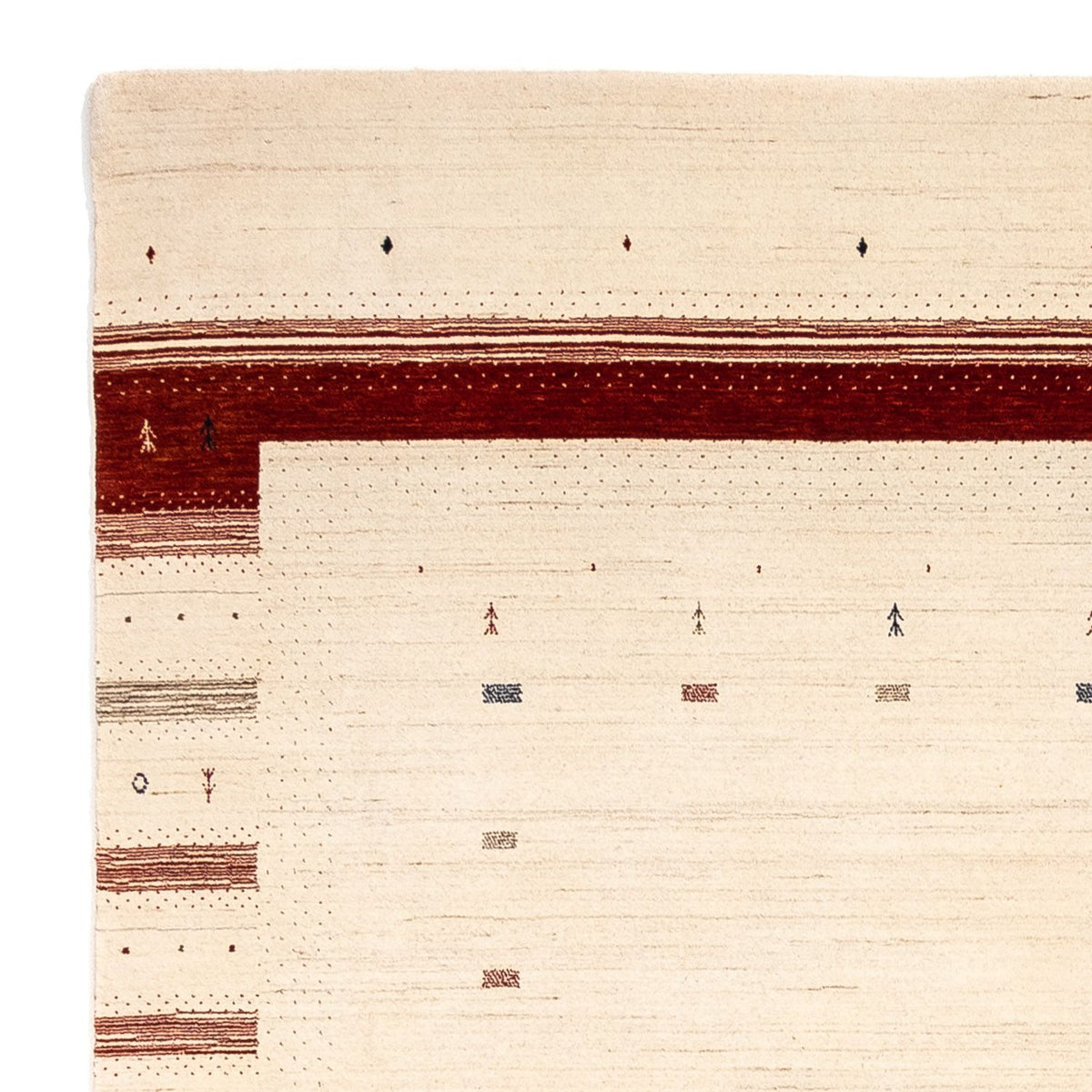 Gabbeh-matta - Loribaft Persian kvadrat  - 255 x 255 cm - beige