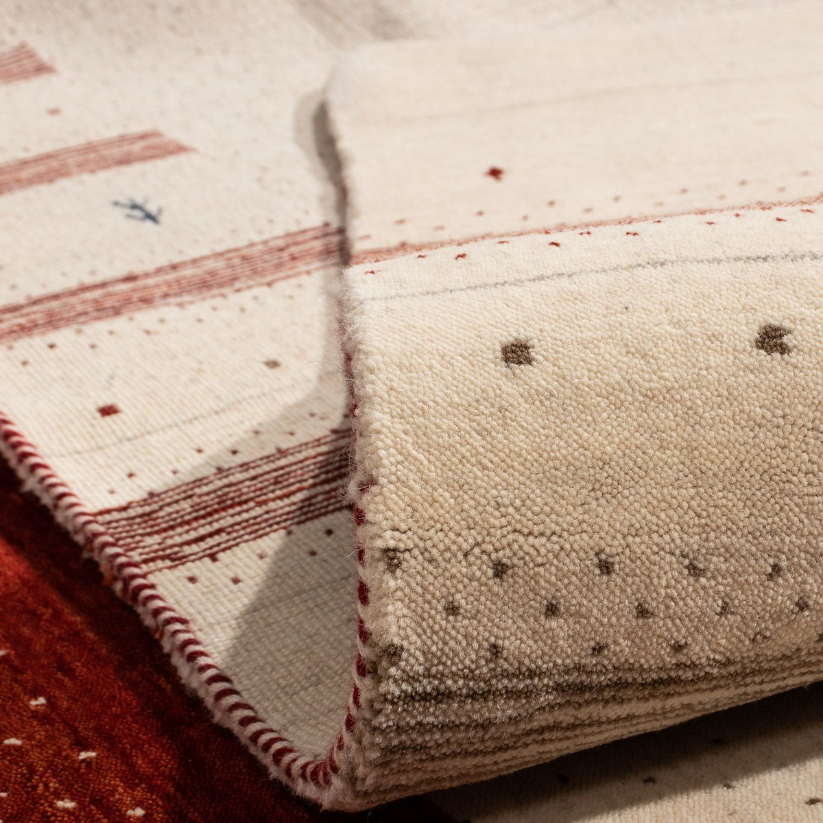 Gabbeh-matta - Loribaft Persian kvadrat  - 255 x 255 cm - beige