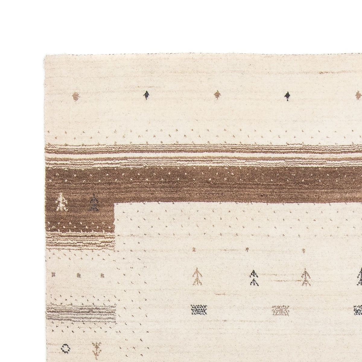 Gabbeh-matta - Loribaft Persian - 201 x 144 cm - beige