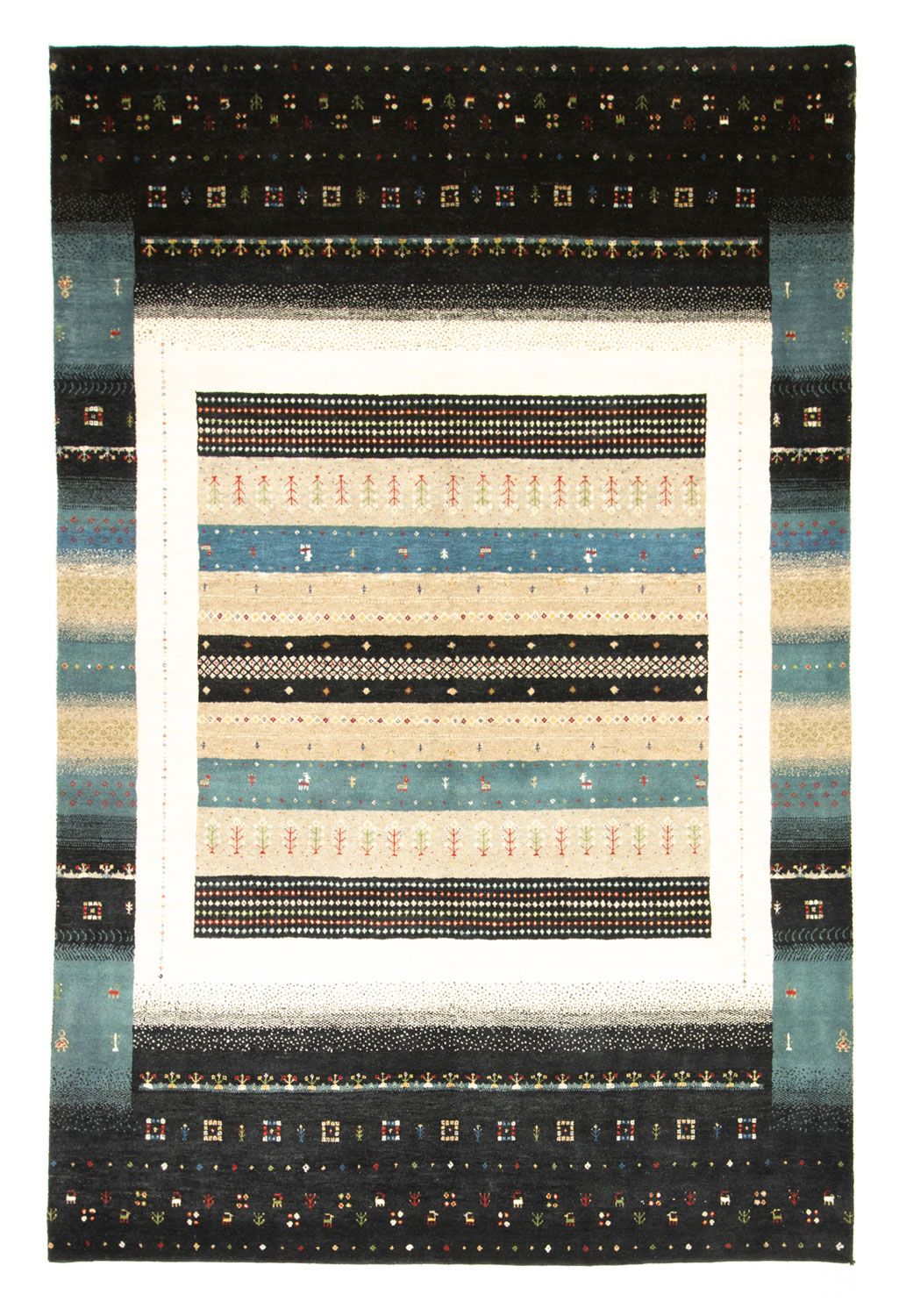 Gabbeh-matta - Loribaft Persian - 246 x 169 cm - flerfärgad