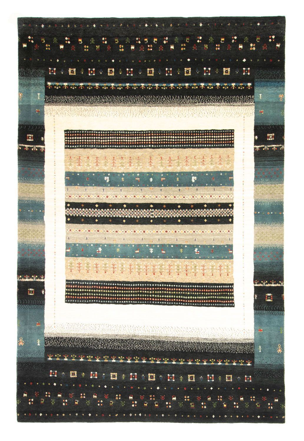 Gabbeh-matta - Loribaft Persian - 241 x 170 cm - flerfärgad