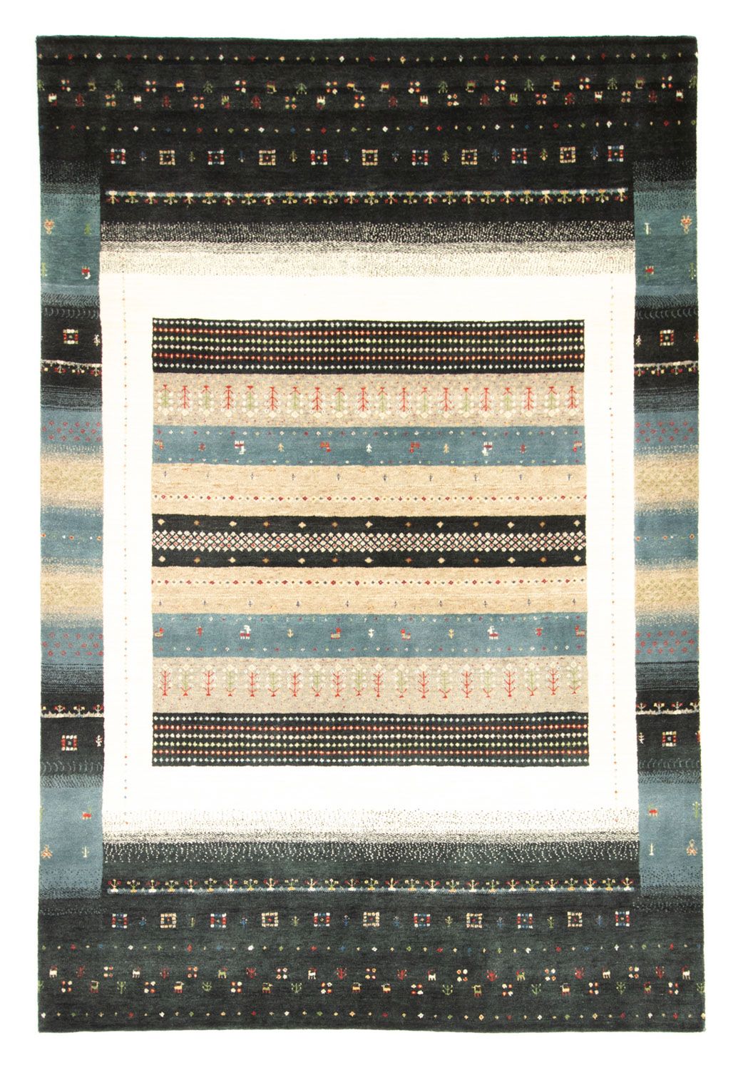 Gabbeh-matta - Loribaft Persian - 242 x 169 cm - flerfärgad