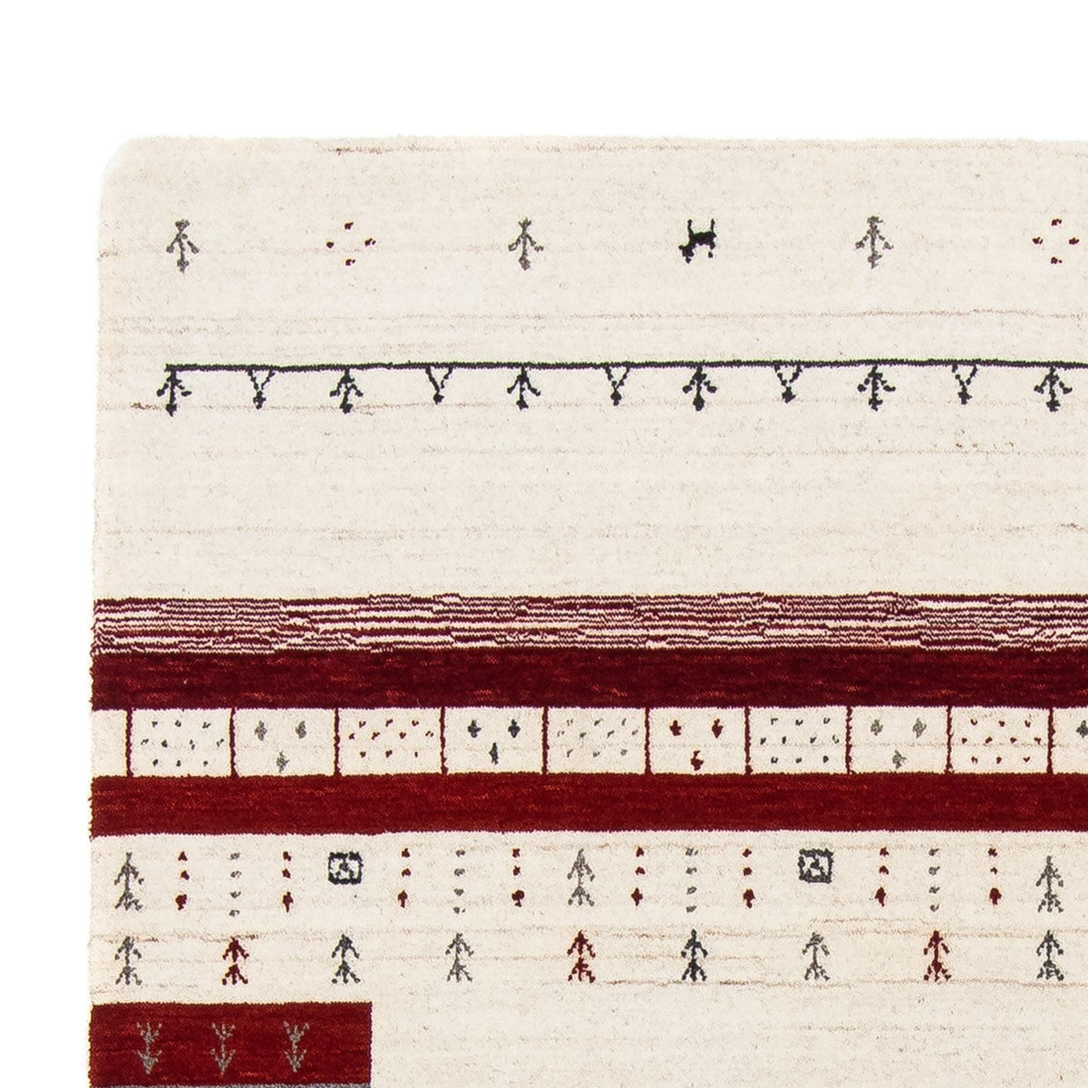 Gabbeh-matta - Loribaft Persian - 201 x 140 cm - beige