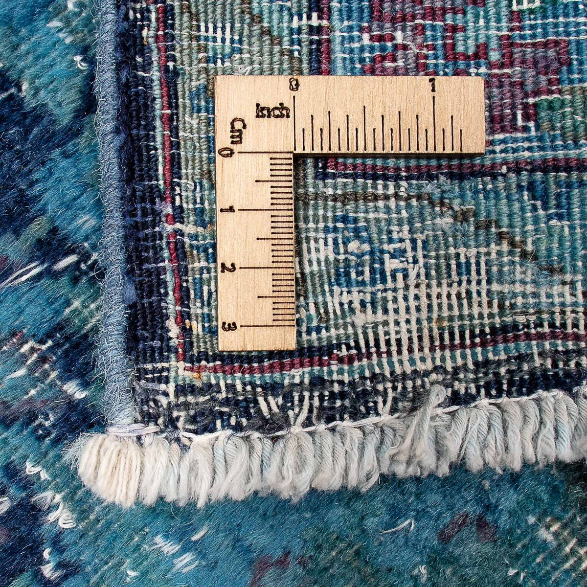 Vintage matta - 333 x 258 cm - blå