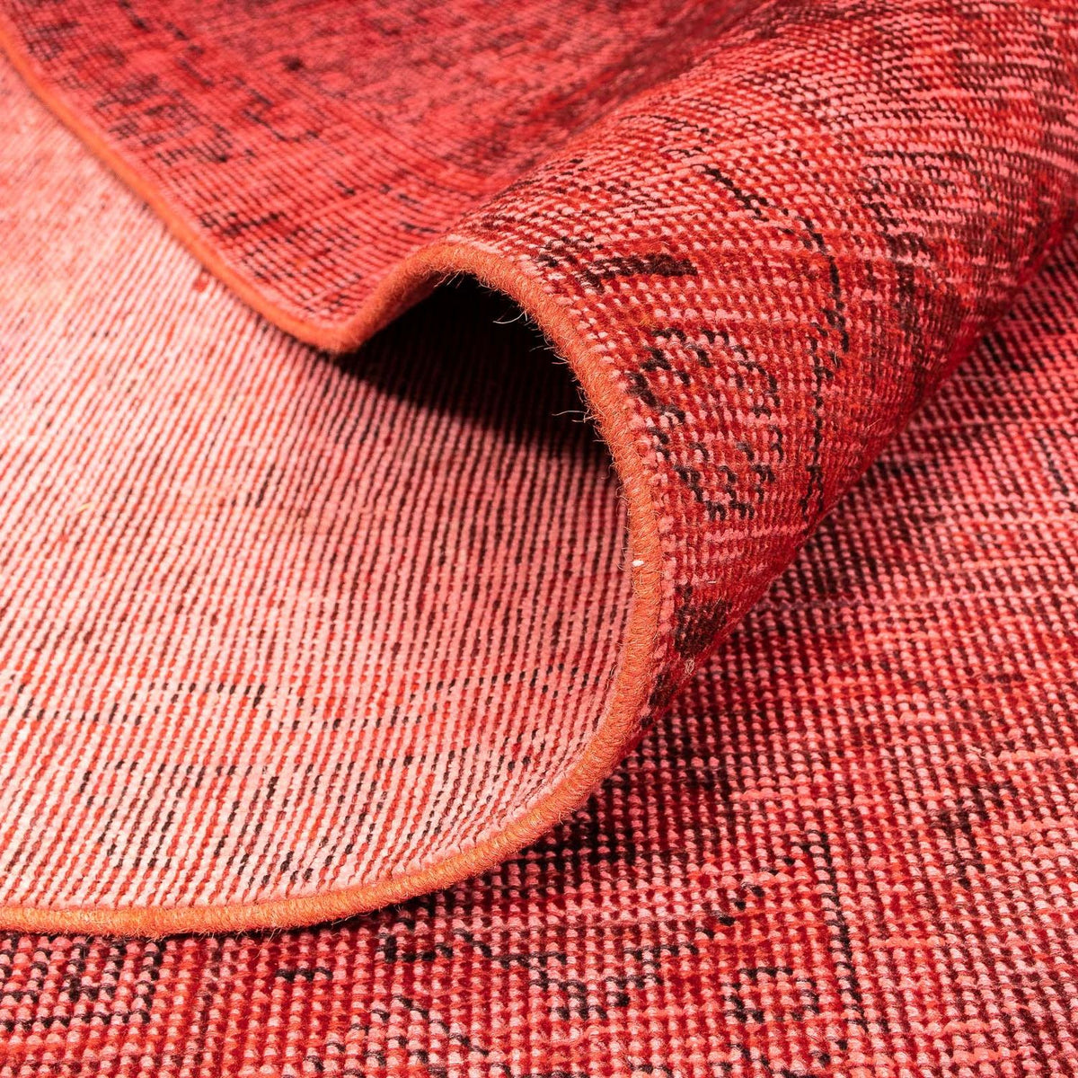 Vintage matta - 370 x 288 cm - mörkröd