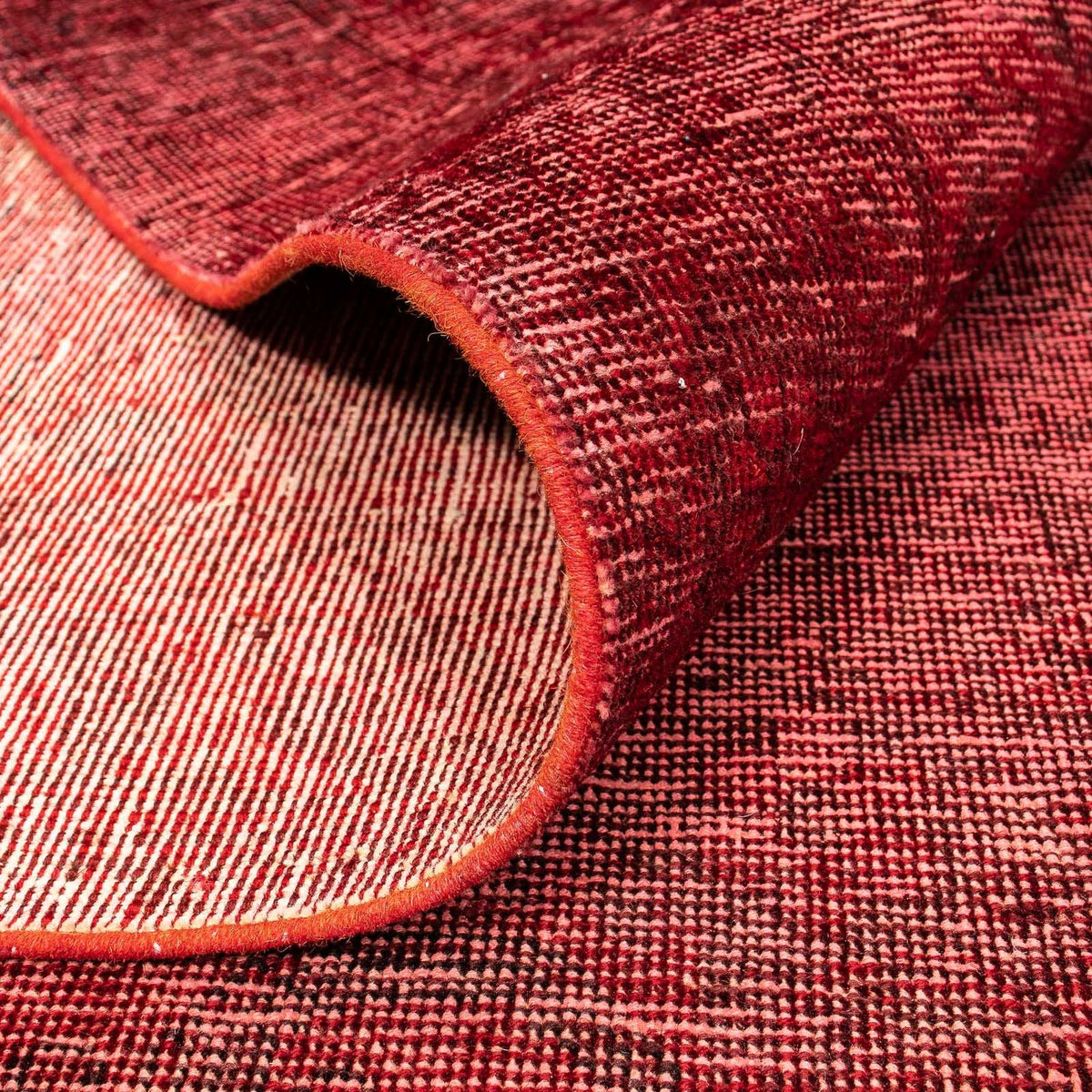 Vintage matta - 401 x 302 cm - mörkröd