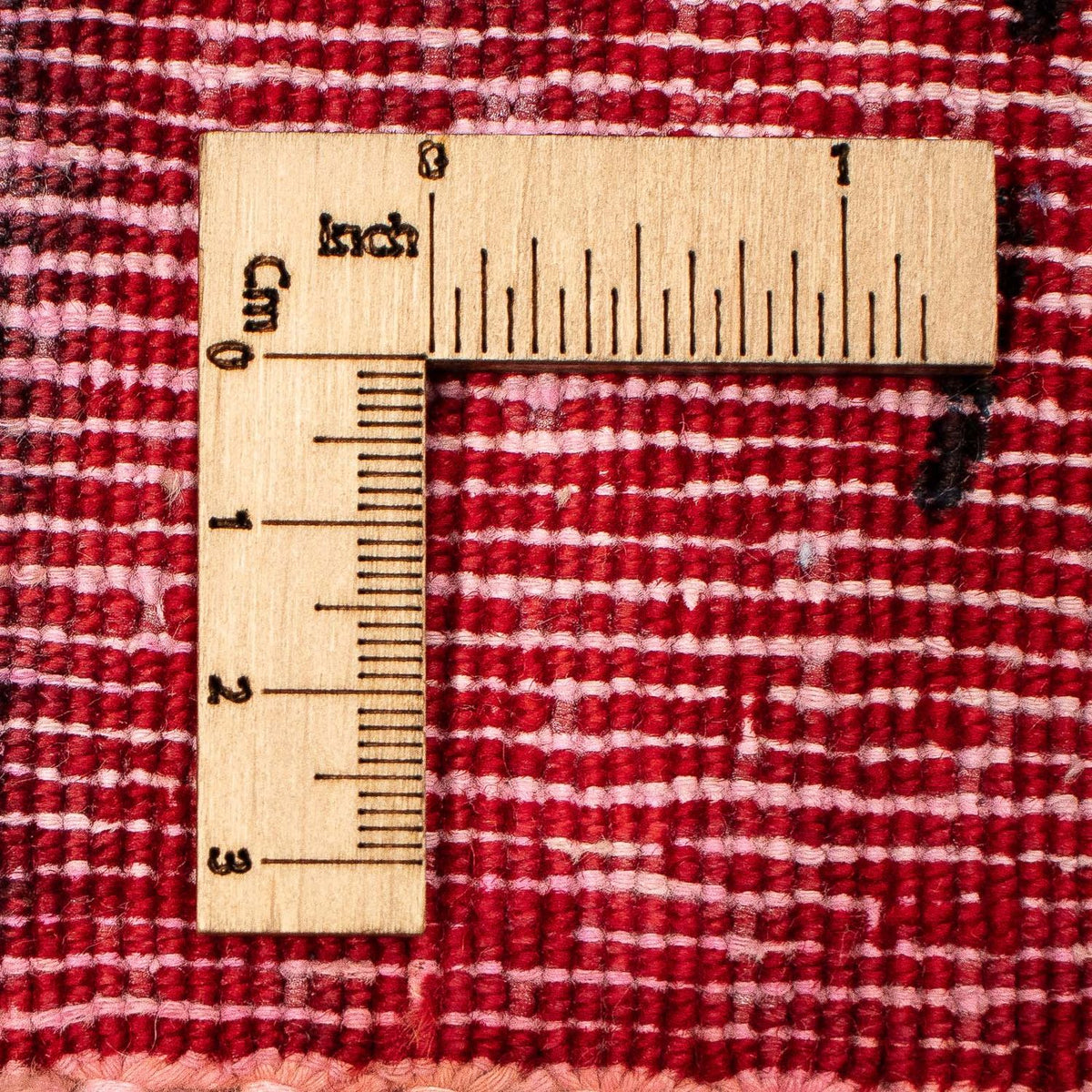 Vintage matta - 385 x 265 cm - mörkröd