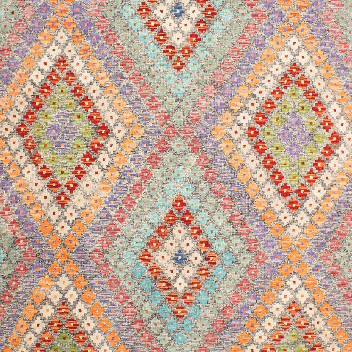 Kelim Carpet - orientalisk matta - 349 x 257 cm - flerfärgad