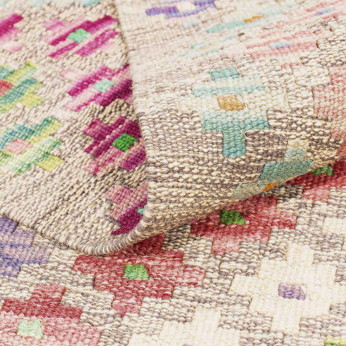 Kelim Carpet - Splash - 298 x 210 cm - flerfärgad