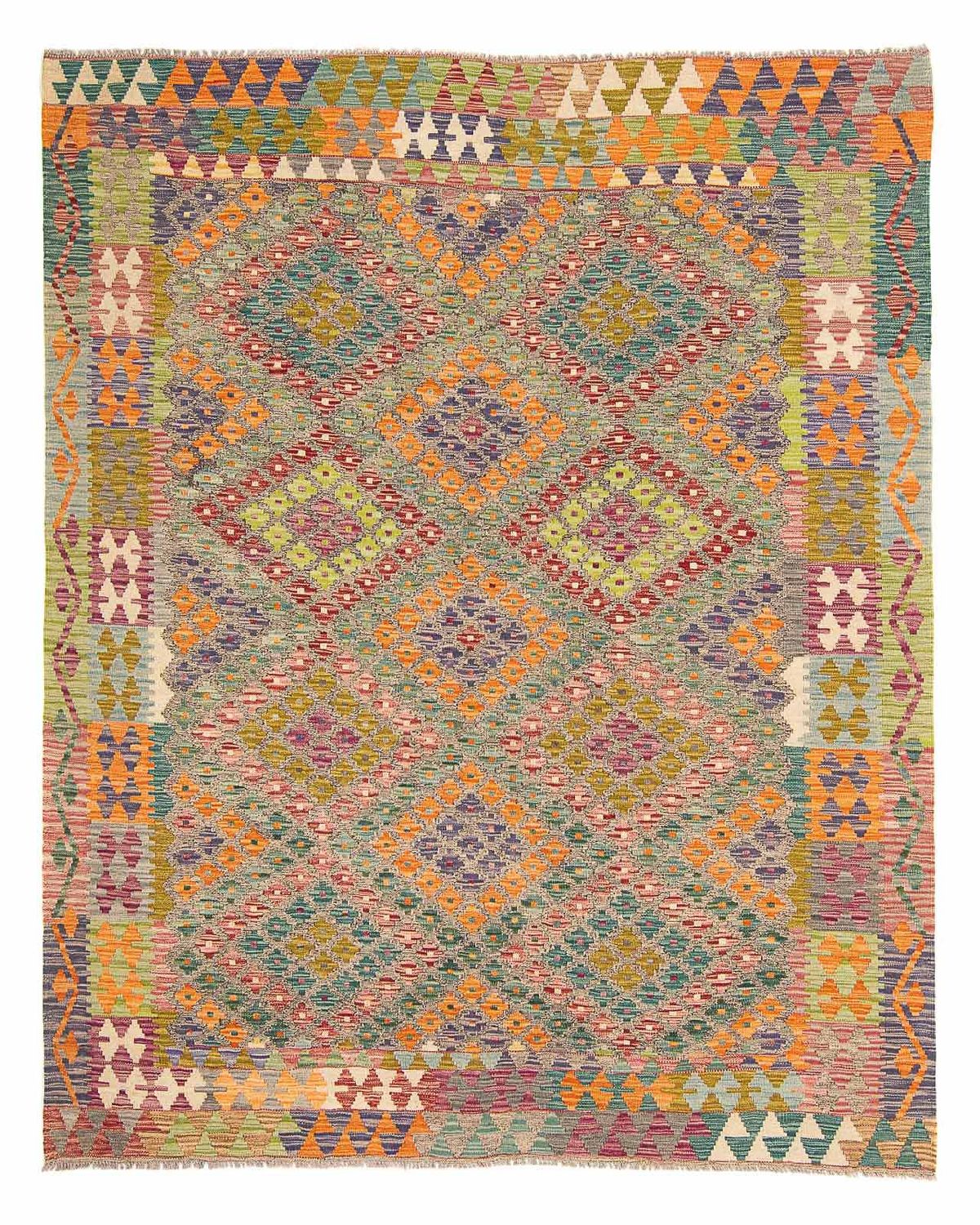 Kelim Carpet - Splash - 241 x 202 cm - flerfärgad
