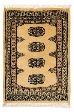 Afghansk matta - Bukhara - 91 x 65 cm - ljusbrun