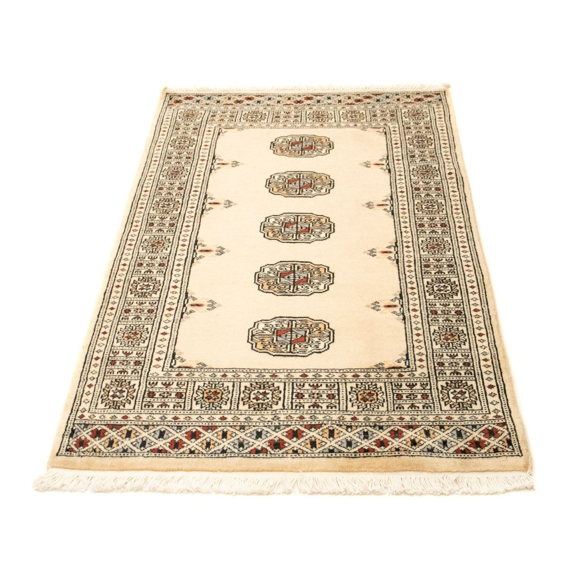 Afghansk matta - Bukhara - 129 x 78 cm - beige