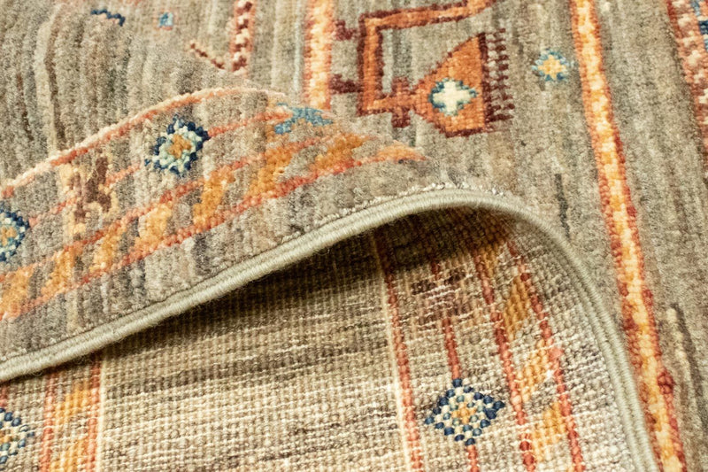 Afghansk matta - 199 x 150 cm - grått