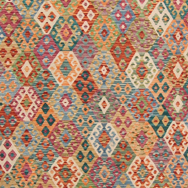 Kelim Carpet - Splash - 341 x 263 cm - flerfärgad