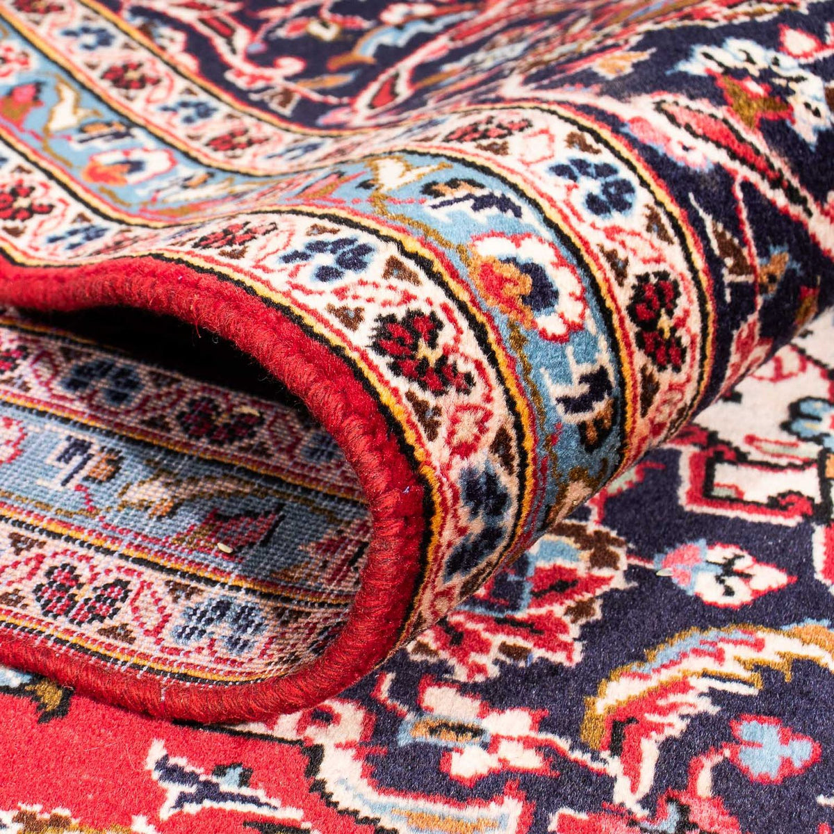 Persiska mattor - Keshan - 354 x 253 cm - mörkröd