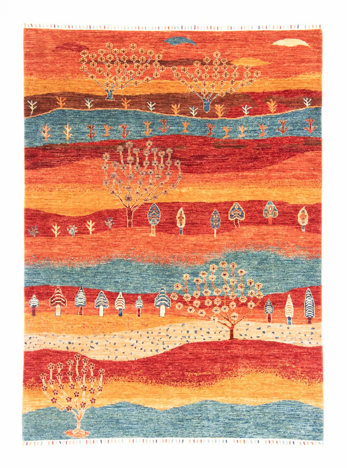 Gabbeh-matta - Loribaft Persian - 206 x 157 cm - flerfärgad