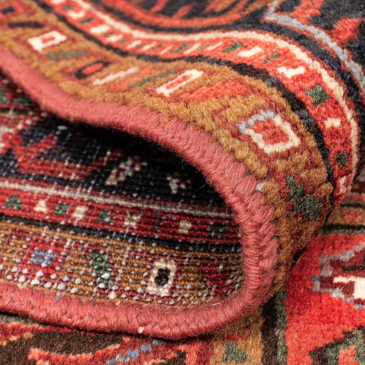 Persisk matta - Nomadic - 386 x 305 cm - mörkröd