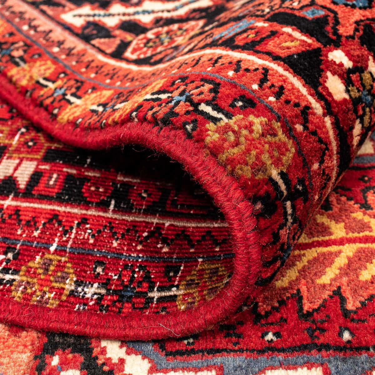 Persisk matta - Nomadic - 374 x 295 cm - mörkröd