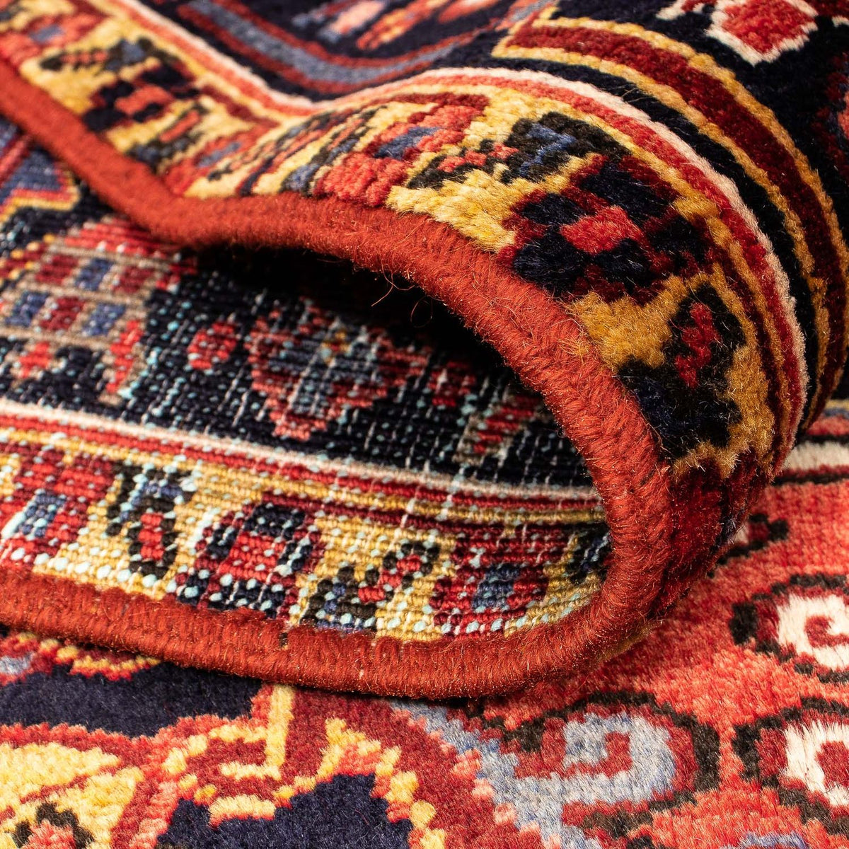 Persisk matta - Nomadic - 380 x 310 cm - mörkröd