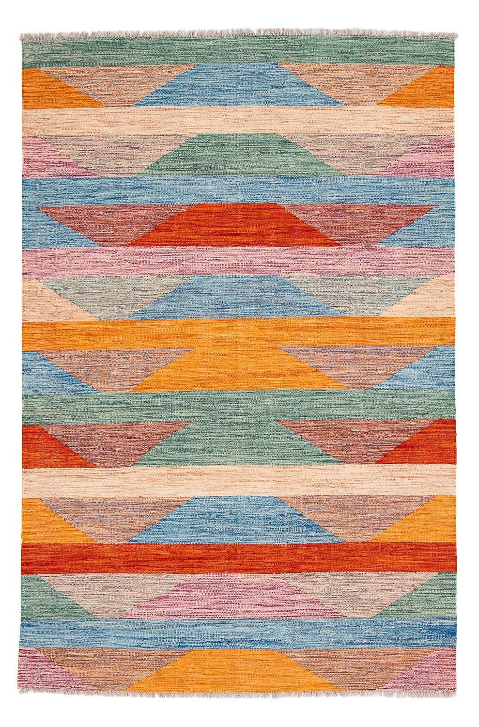Kelim Carpet - Splash - 244 x 159 cm - flerfärgad