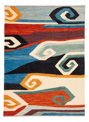 Kelim Carpet - Splash - 243 x 179 cm - flerfärgad