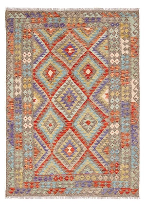 Kelim Carpet - Splash - 205 x 156 cm - flerfärgad