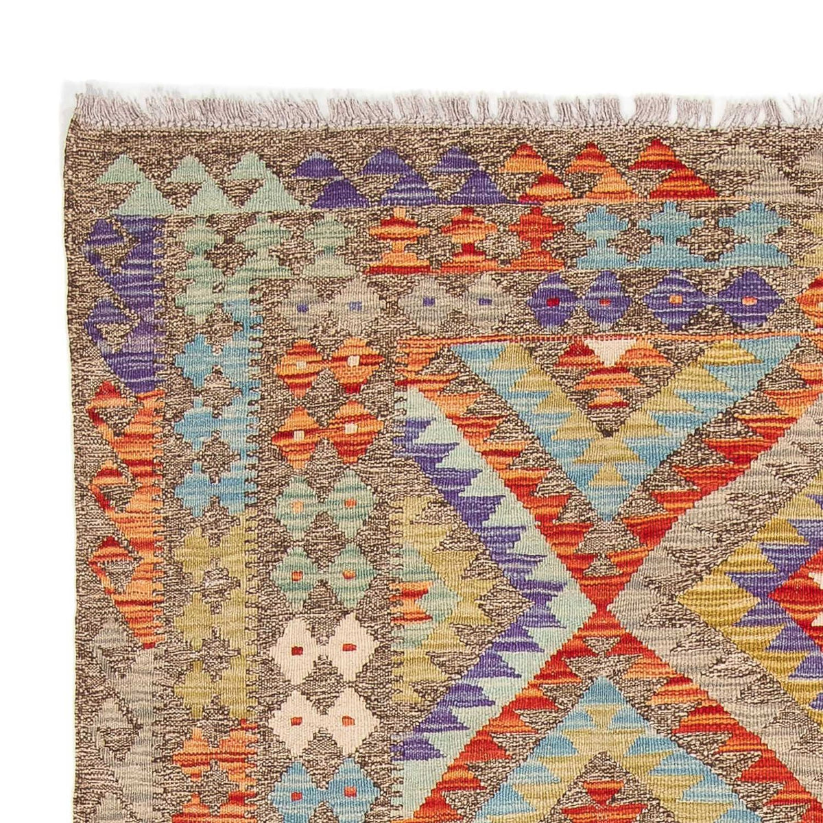 Kelim Carpet - Splash - 205 x 156 cm - flerfärgad