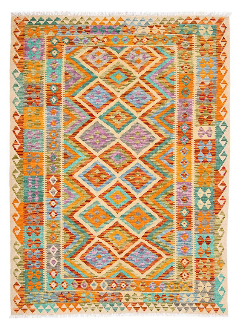Kelim Carpet - Splash - 246 x 185 cm - flerfärgad